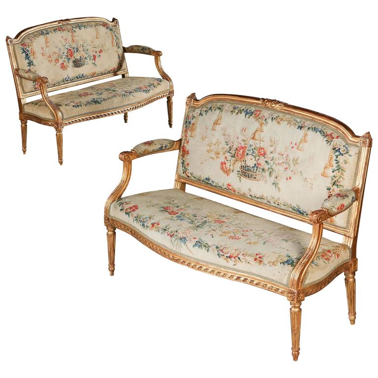 Pair 18th Century Neoclassical Louis Xvi Marquise Chairs Stamped Pierre Laroque Pair 18th Century Neoclassical Louis Xvi Marquise Chairs Stamped Pierre Laroque