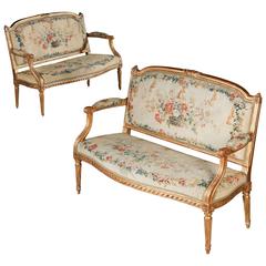 Pair of Neoclassical Louis XVI Marquise, Stamped Pierre Laroque 6