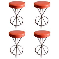 Set of Four Bar Stools by Frederic Weinberg
