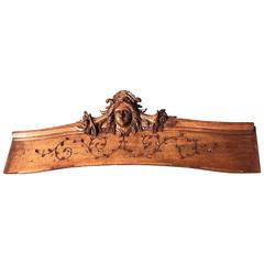 Hand-Carved Art Nouveau over a Door Pediment or Quilt / Tapestry Wall Hanger