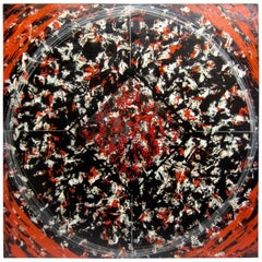 Gerald Campbell Mandala Painting in Red
