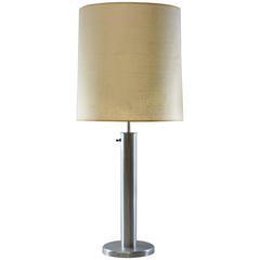 Mid-Century Modern Walter Von Nessen "Pinnacle" Table Lamp Satin Silver Finish 11