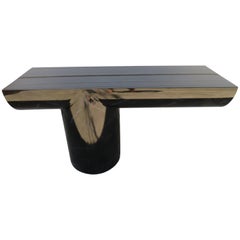 Retro Brueton Mid-Century Modern Cantilevered Lacquer Console Sofa Table
