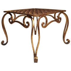 Jean Charles Moreux Gilt Iron Stool