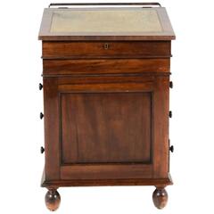 Used English Four Drawer Davenport Desk, 19th Century