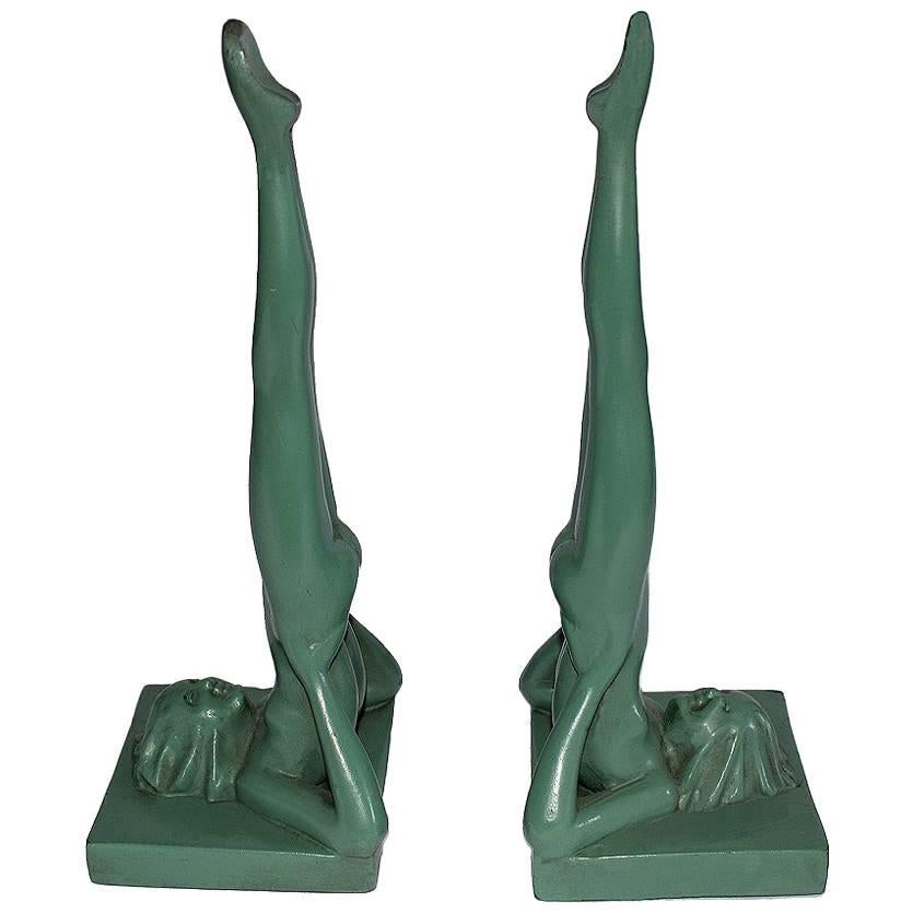 Frankart Nymph 1930s Art Deco Bookends