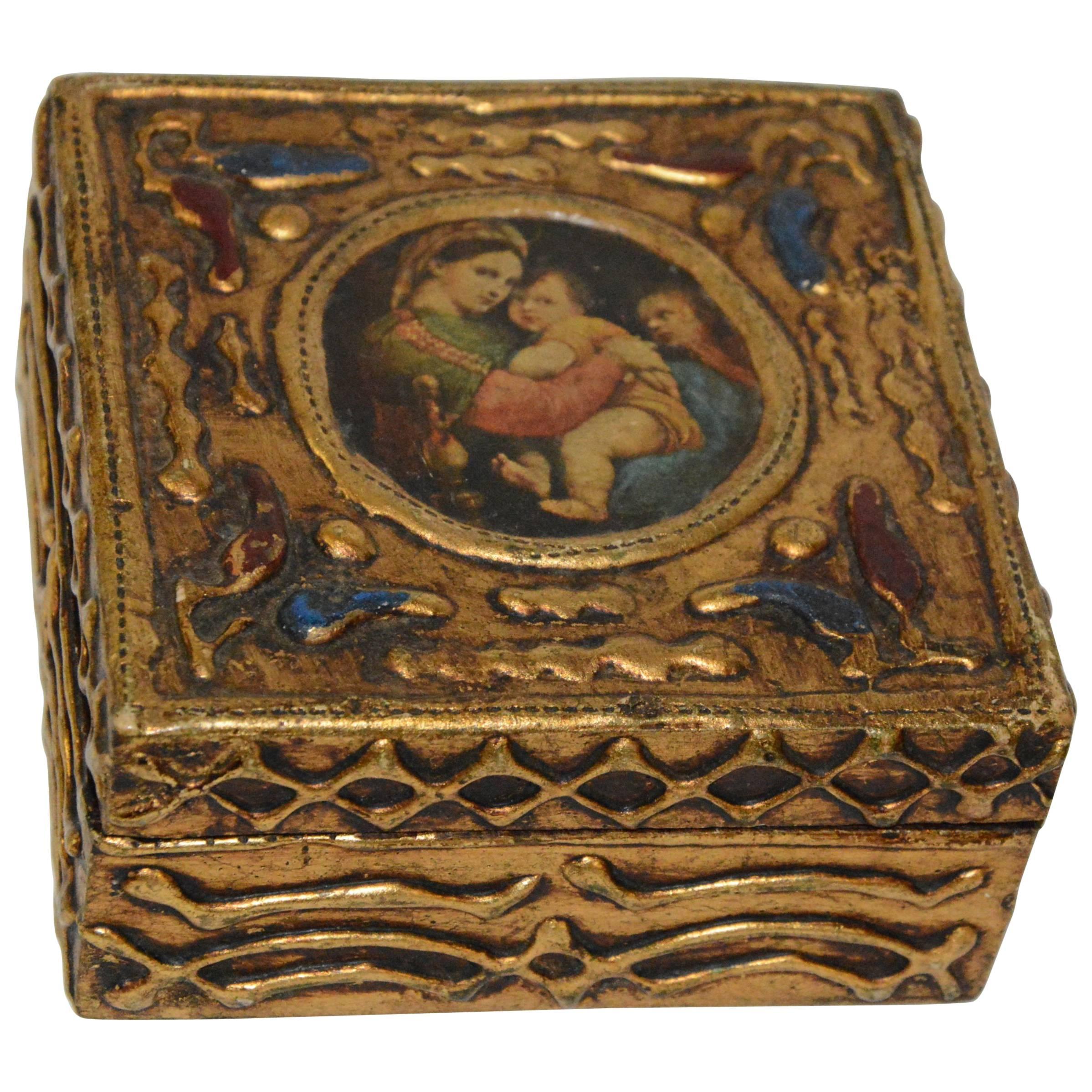 Florentine Box with Madonna and Child