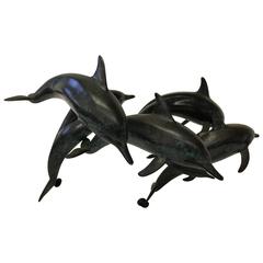 Bronze Pod of Dolphins by W.W. Carmean