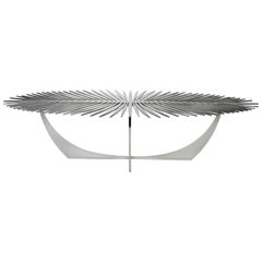 Double Frond Coffee Table in Stainless Steel by Christopher Kreiling