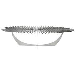 Double Frond Coffee Table in Stainless Steel by Christopher Kreiling