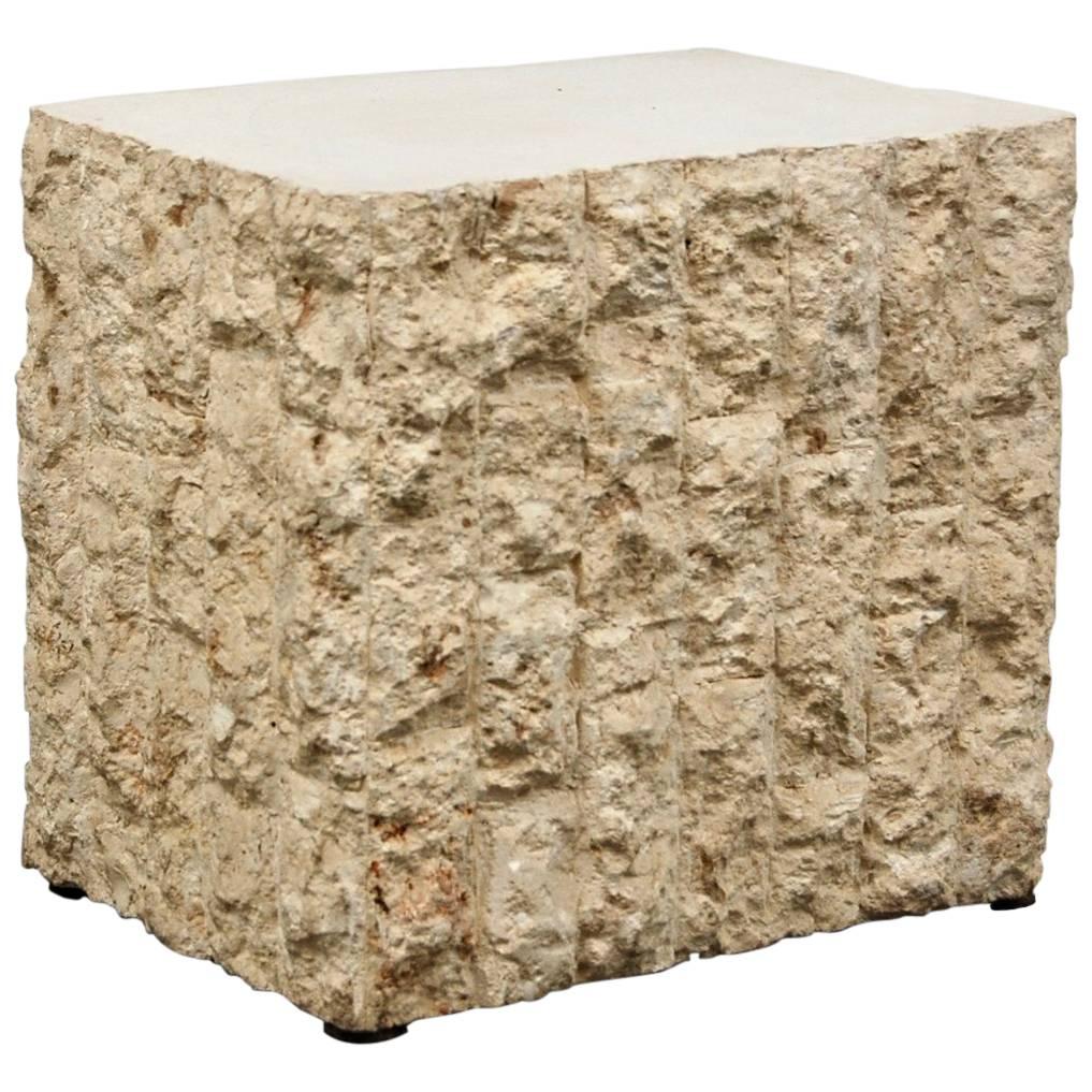 End or Side Table in Travertine