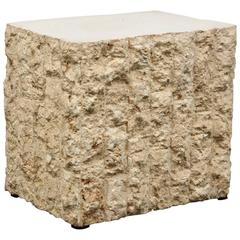End or Side Table in Travertine 7
