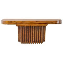 Osvaldo Borsani 1950s Wall-Mounted Walnut Console 8