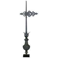 19th Century French Zinc Weathervane Roof Finial