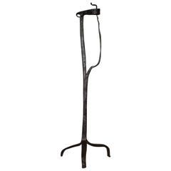 French 18th Century Hand-Forged Iron Candleholder 5