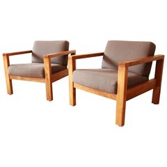 Vintage Mid-Century Modern Style Club Chairs by Jasper Chair Co.