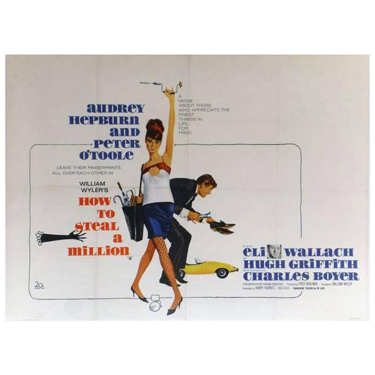 "How to Steal a Million" Film Poster, 1966 For Sale at 1stdibs