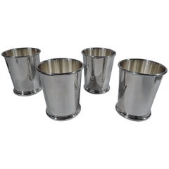 Set of Four American Sterling Silver Mint Julep Cups by Preisner