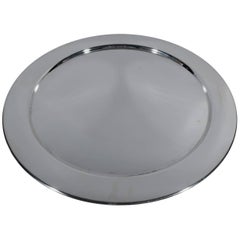 Very Large and Very Heavy Sterling Silver Round Serving Tray