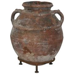 pot de stockage marocain en terre cuite du 19ème siècle:: jarre