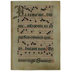 Large 17th-18th Century Spanish Vellum Book Page, Handwriting
