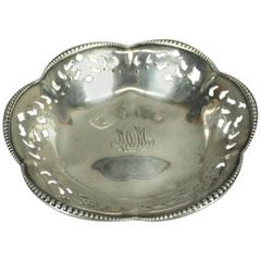 Antique Tiffany & Co. Reticulated Sterling Silver Footed Candy Dish, circa 1930