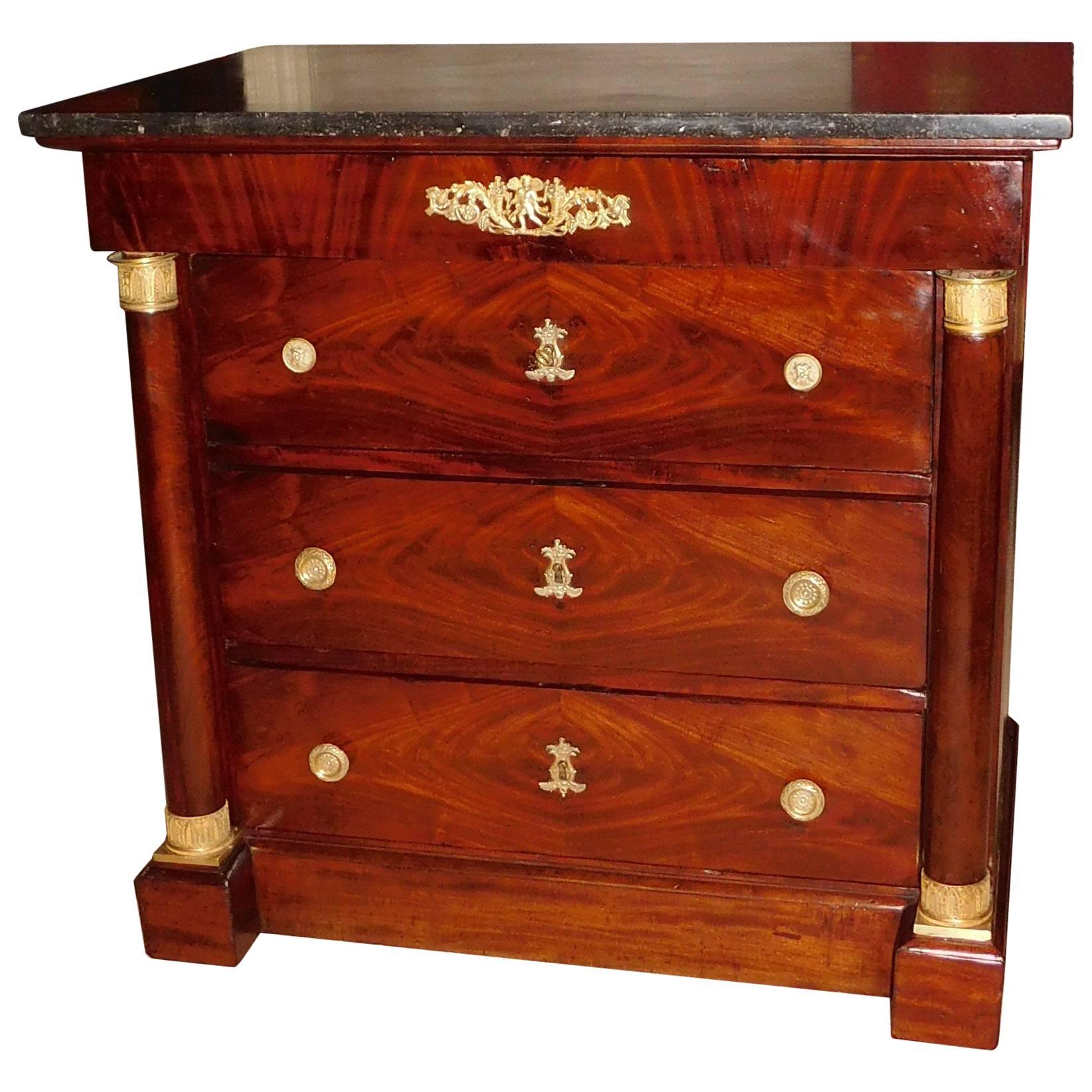Napoleon III Empire Style Four Drawer Commode/Chest For Sale