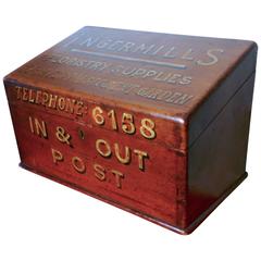 Charming Victorian Mahogany Post or Stationary Box