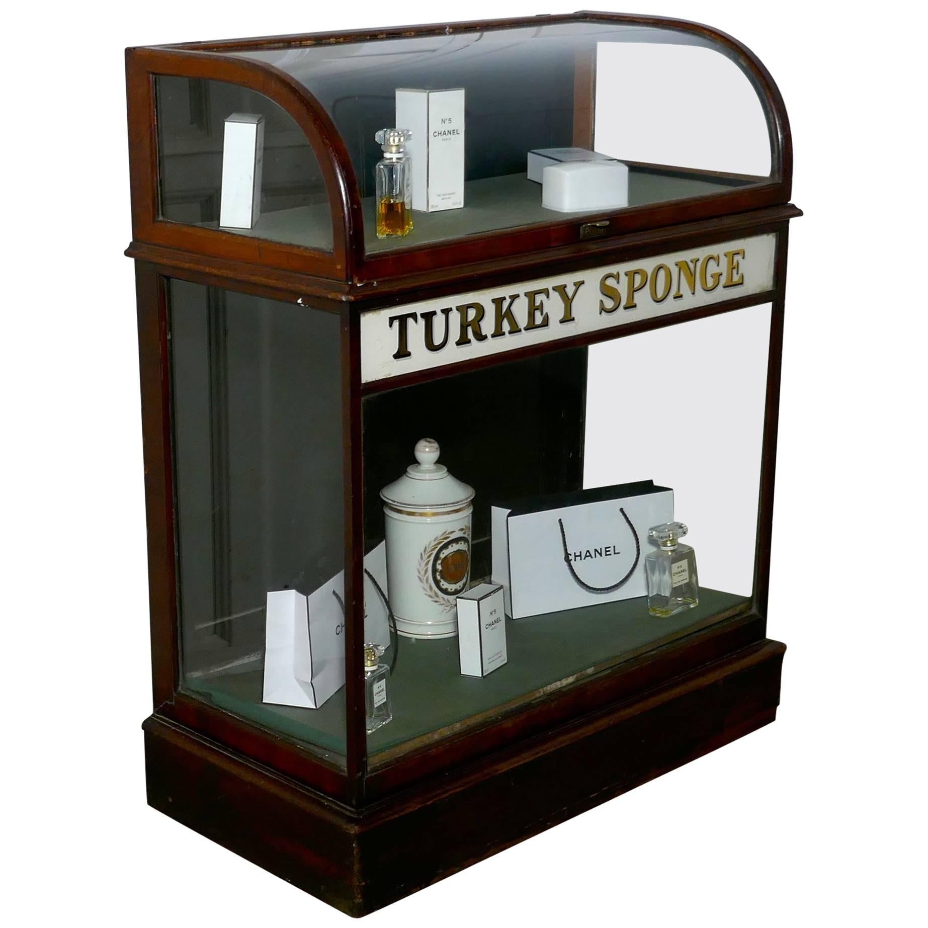 Vitrine de pharmacie, éponge de Turquie 