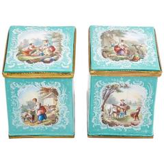Pair of 18th Century French Enamel Tea Caddies, circa 1780-1790 10