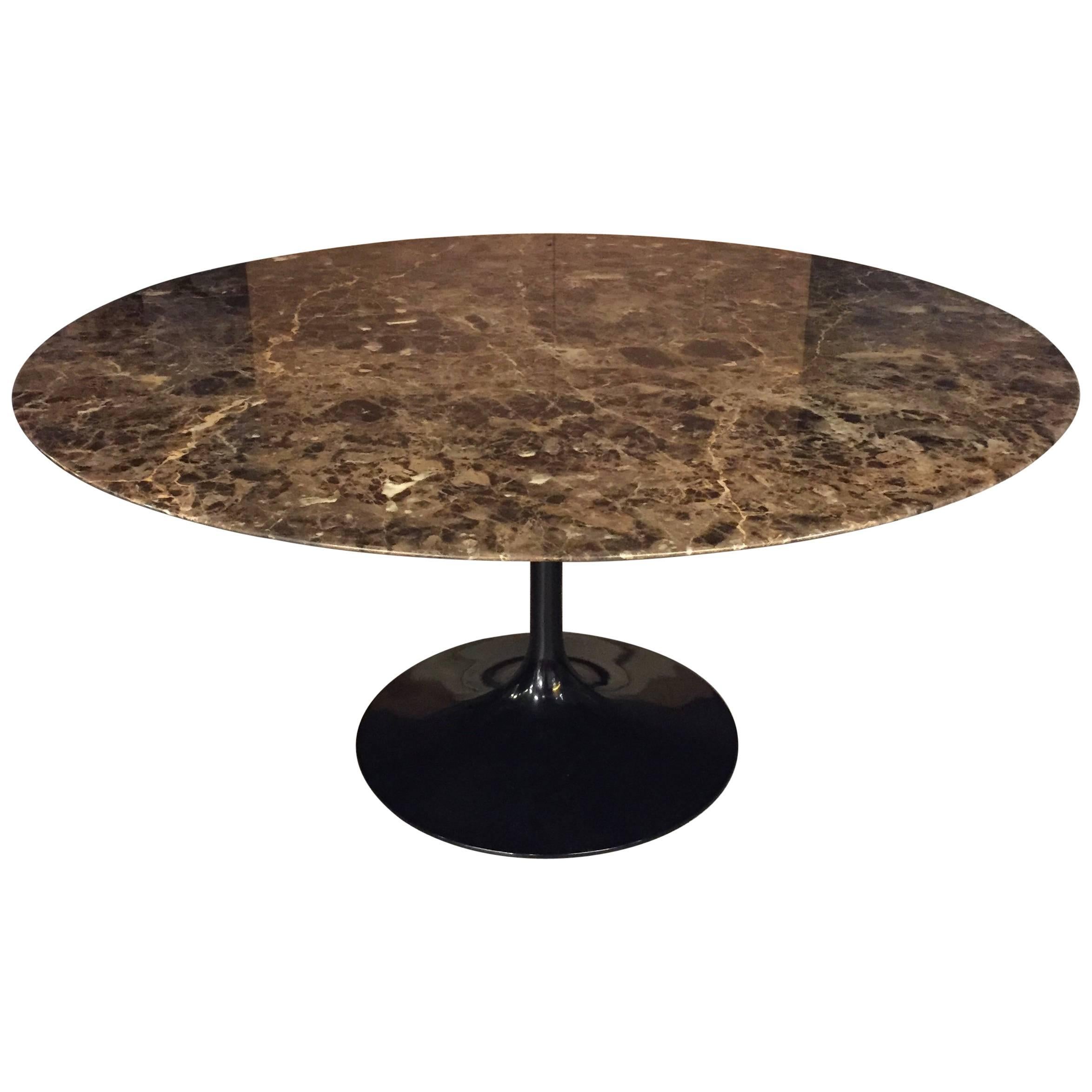 Eero Saarinen Table in Emperador Marble for Knoll International