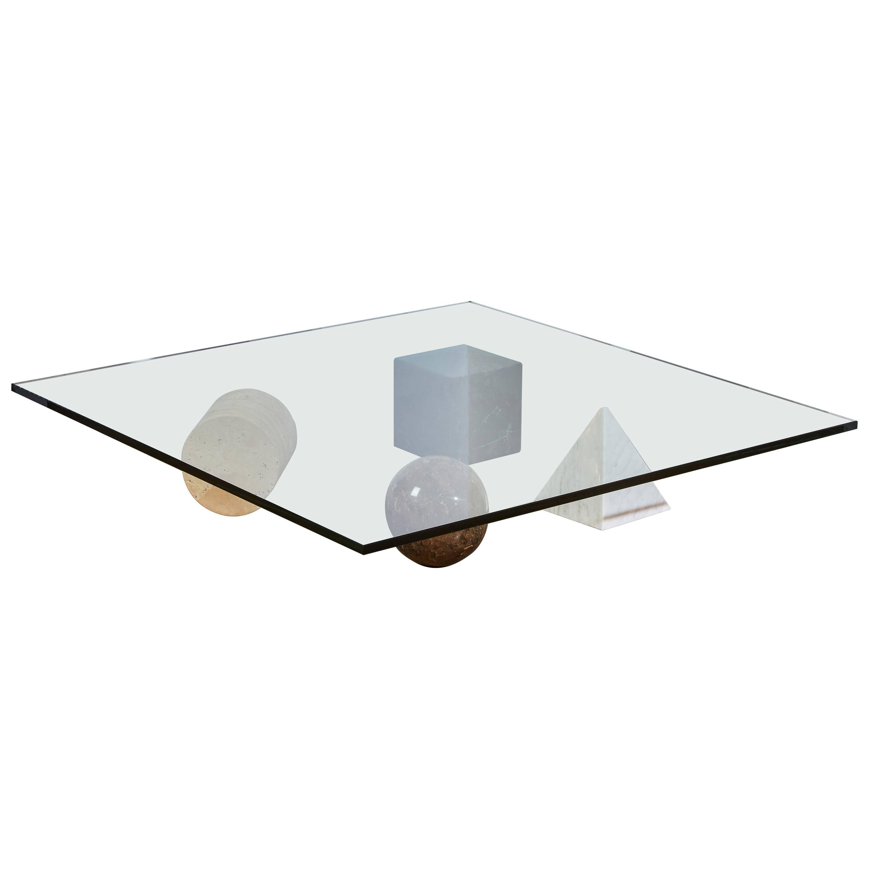 Marble "Metaphora" Coffee Table by Massimo and Leila Vignelli