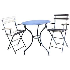 Used Rare 1923 Design Outdoor French Made "Fermob" Bistro Royal Blue Fabulously Made