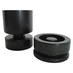 Two Black Marble Vases by Angelo Mangiarotti, 1970 8