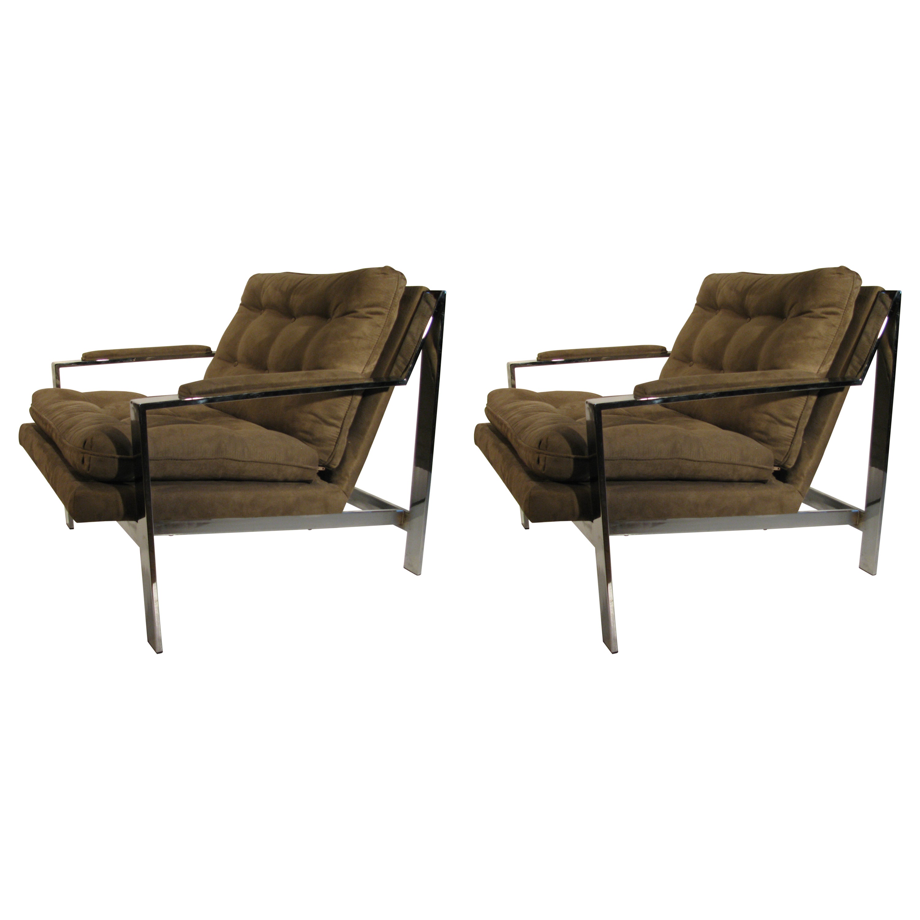 Pair of Cy Mann Mid-Century Modern Lounge Armchairs For Sale