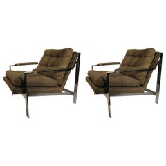 Pair of Cy Mann Mid Century Modern Lounge Armchairs