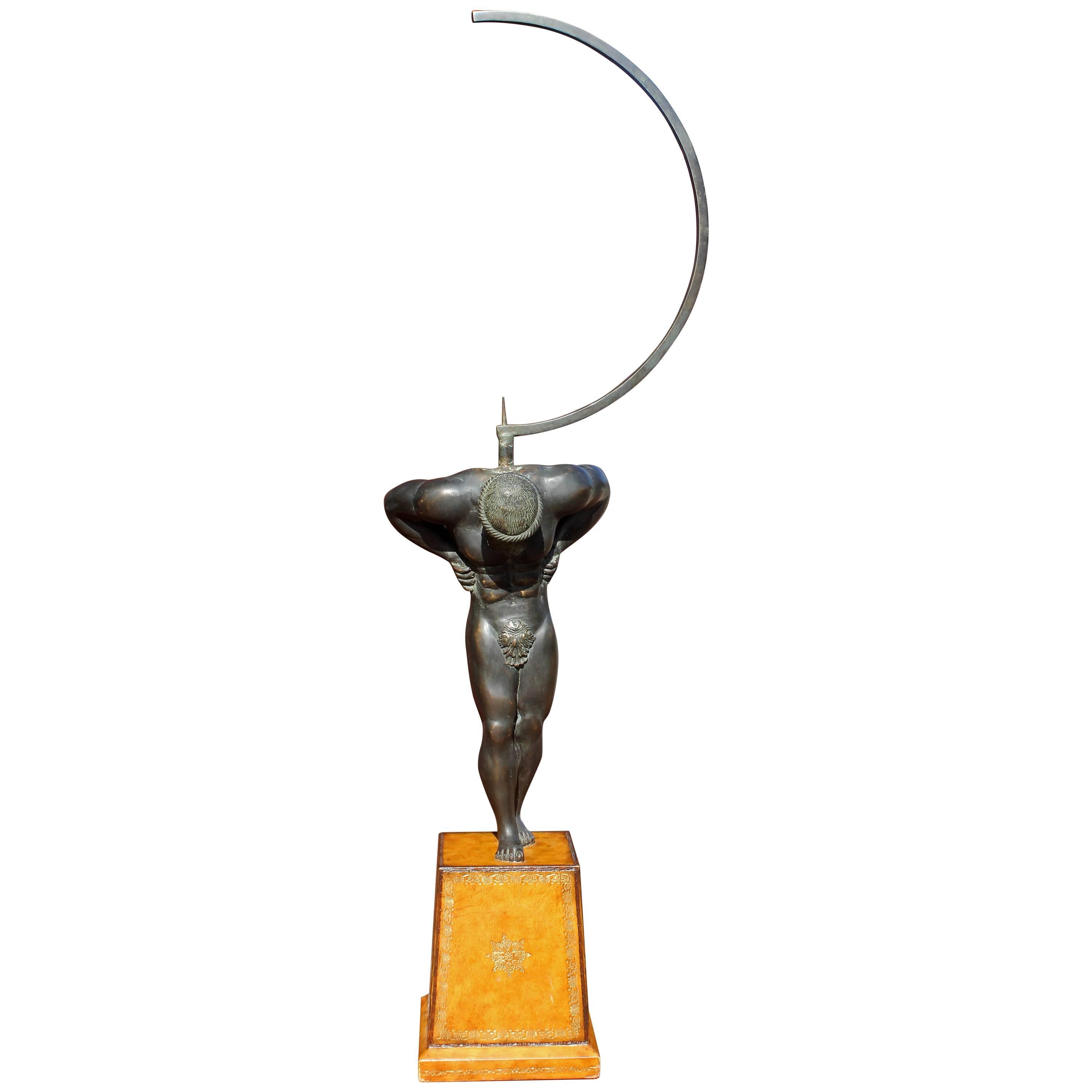 Large Bronze Globe Stand "Atlas"