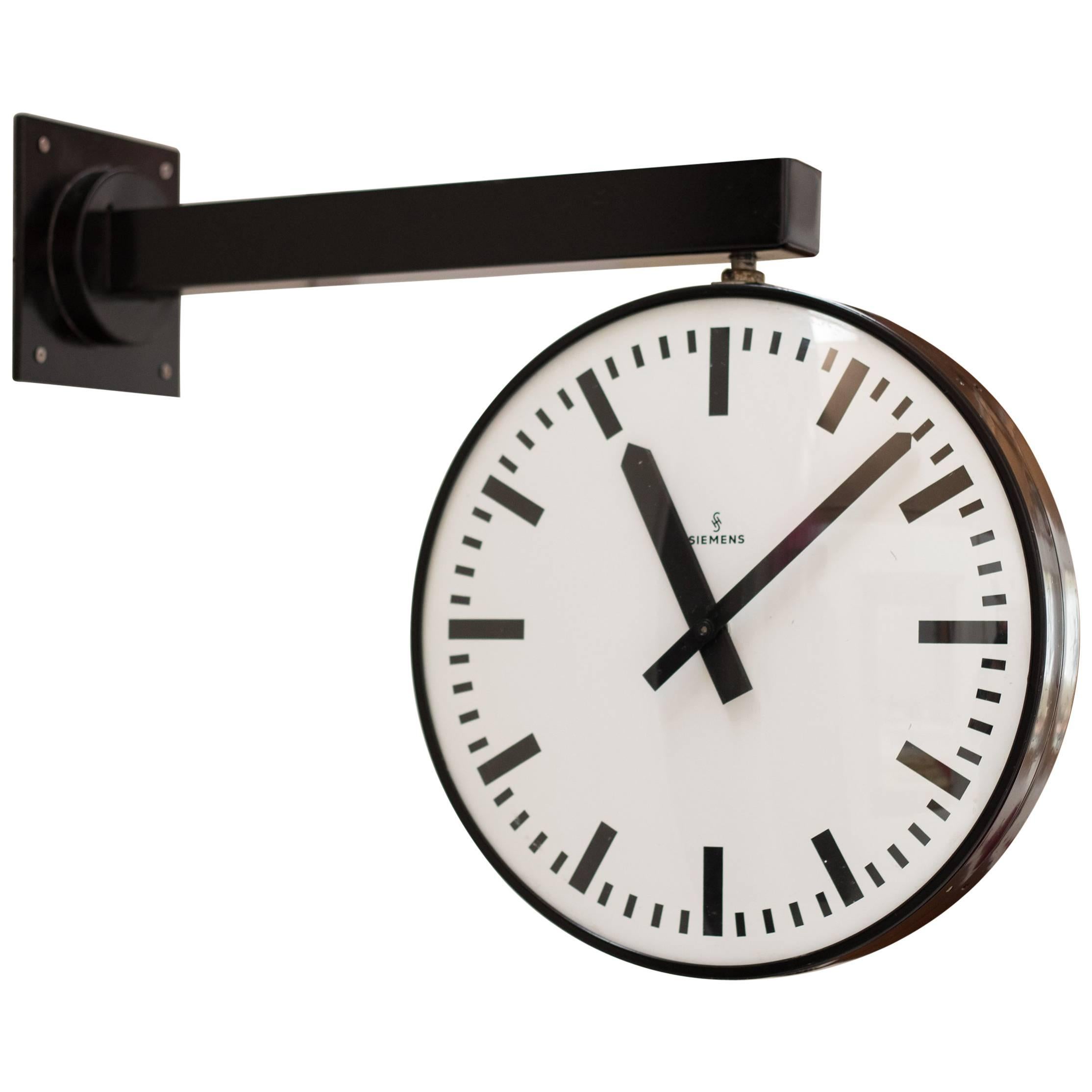 Siemens Double Faced Railway Station Clock