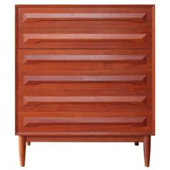 Danish Teak Highboy Dresser, Denmark