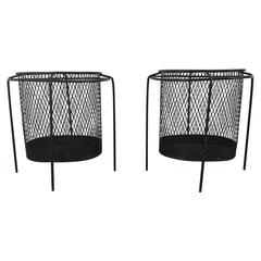 Elusive Pair of Wire Iron Modernist Waste Baskets by Maurice Ducin, circa 1953 6