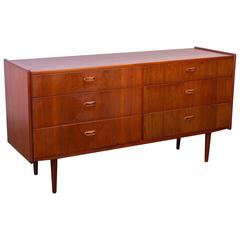 Danish Modern Teak Double Dresser