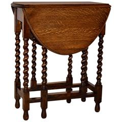 Antique Oak Gateleg Side Table, circa 1900