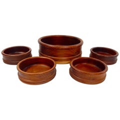 Mid-Century Teak Bowl Set