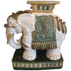 Elephant Garden Stool Stand Vintage Vietnam Hollywood Regency