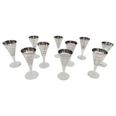 Dorothy Thorpe Cordial Glasses Set of Ten 2