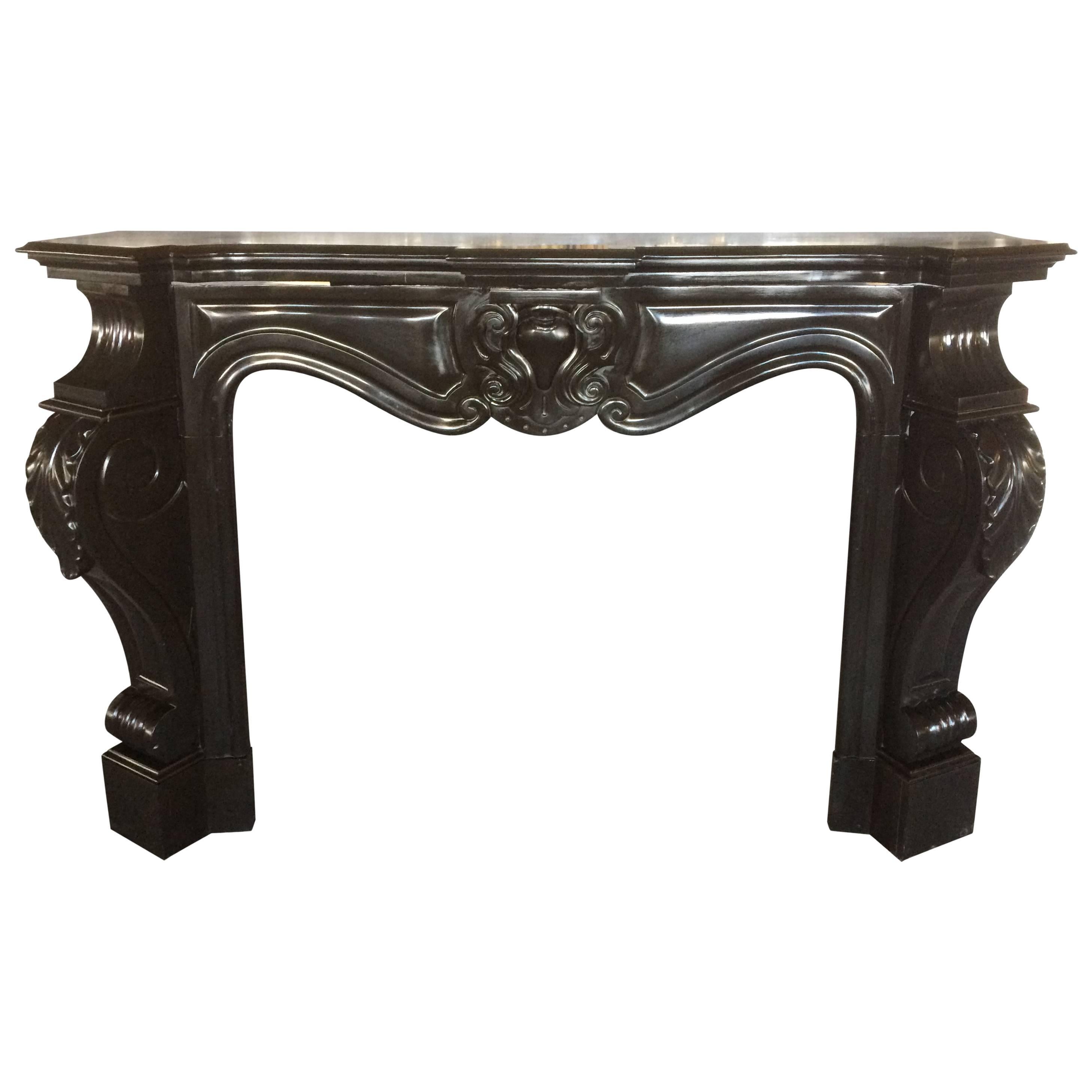 French Antique Louis XV-Regency Style Fireplace, circa 1850s from France For Sale