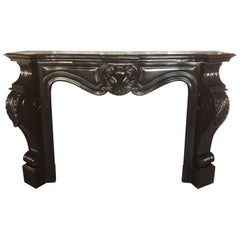 French Antique Louis XV-Regency Style Fireplace, circa 1850s from France