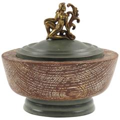 French Art Deco Cerused Oak and Metal Covered Box in Jean Michel Frank Manner 2