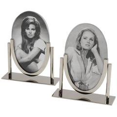 1930s French Art Deco Modernist Chrome Pair of Picture Photo Frames 1930s French Art Deco Modernist Chrome Pair of Picture Photo Frames