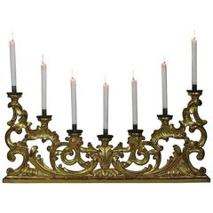 Large 18th Century Italian Giltwood Baroque Candleholder